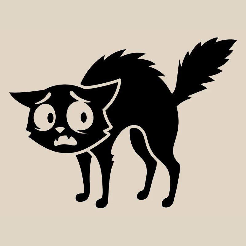 Verängstigte Katze