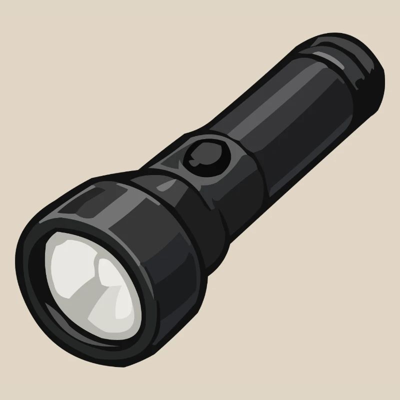 Compact Flashlight Illustration
