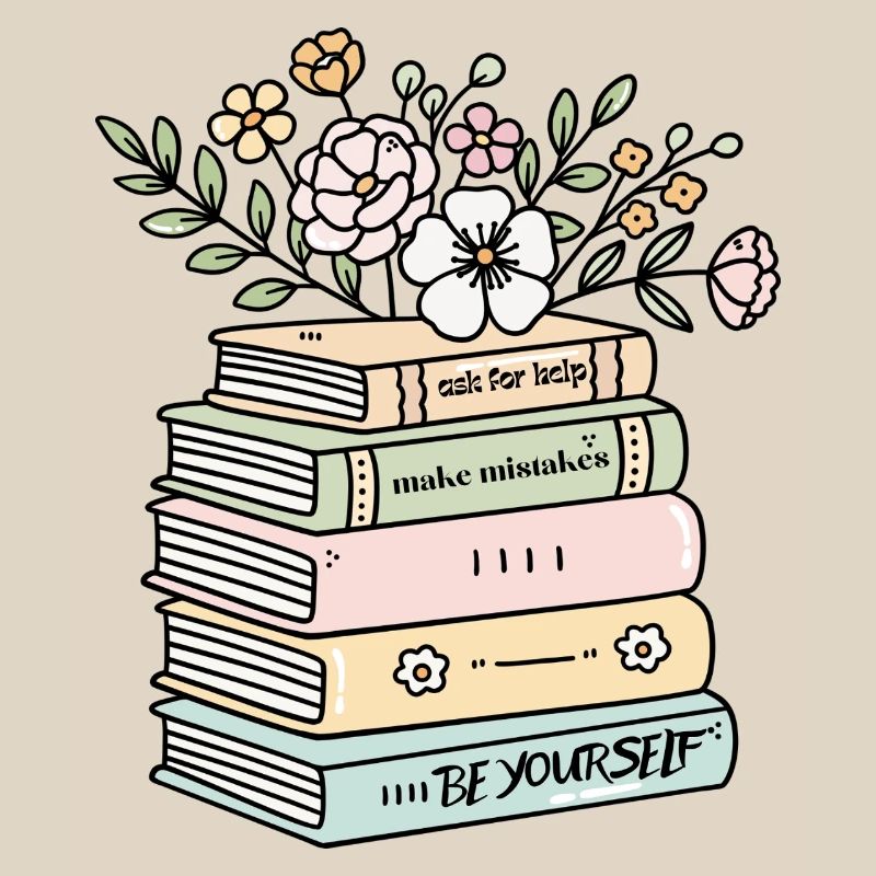 Be Yourself Book Stack Motivation