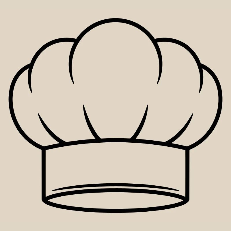 Conception d’icônes vectorielles de chapeau de chef