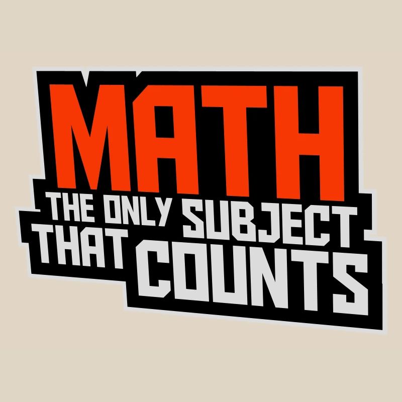 Math The Only Subject That Counts Nerd Mathe Logo