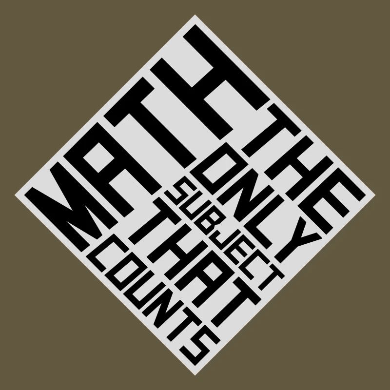 Math The Only Subject That Counts Nerd Mathe Logo