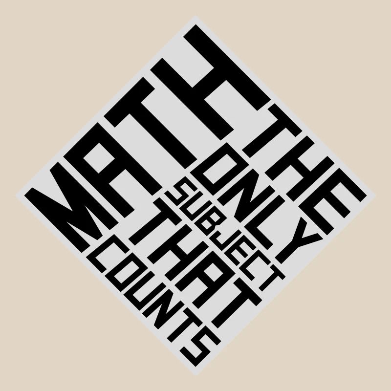 Math The Only Subject That Counts Nerd Mathe Logo
