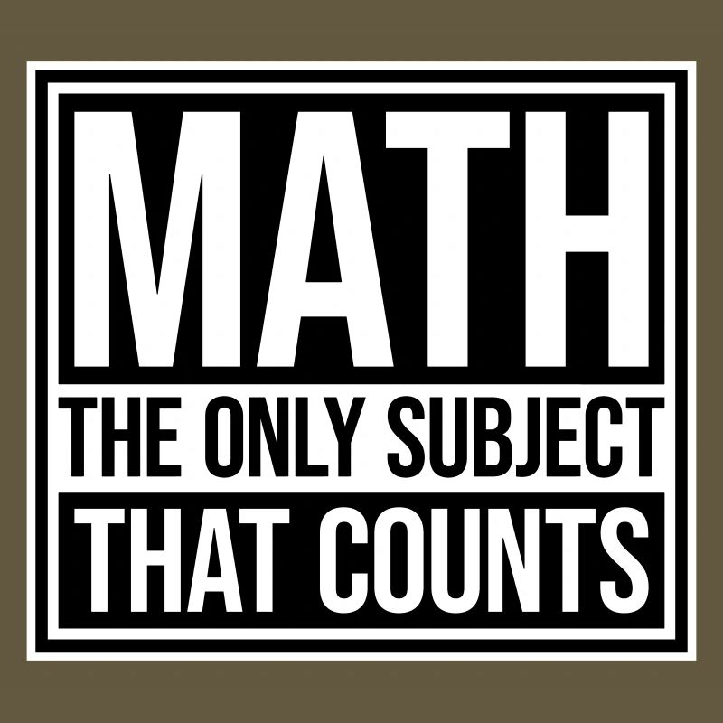 Math The Only Subject That Counts Nerd Mathe Logo