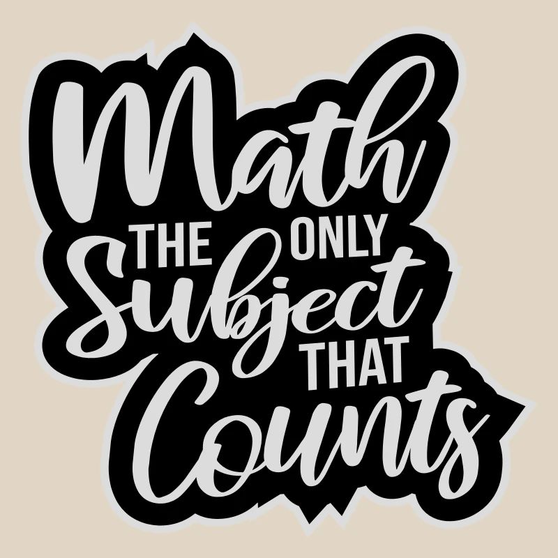 Les mathématiques La seule matière qui compte Nerd Mathe Logo