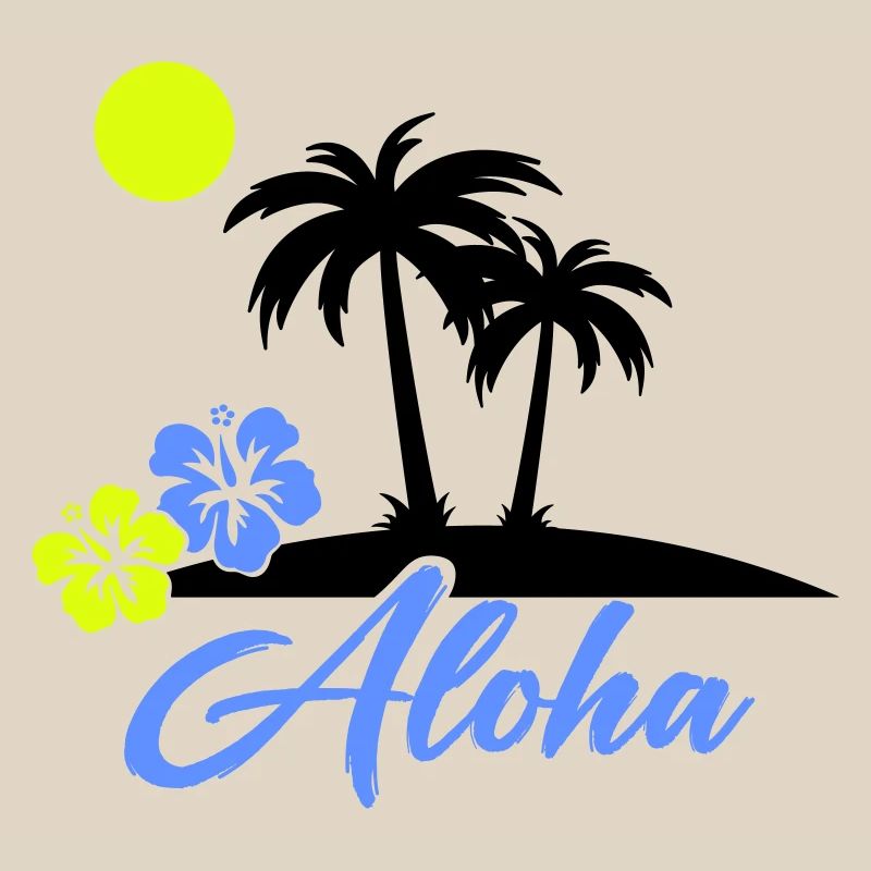Aloha Hibiskus Neon Script