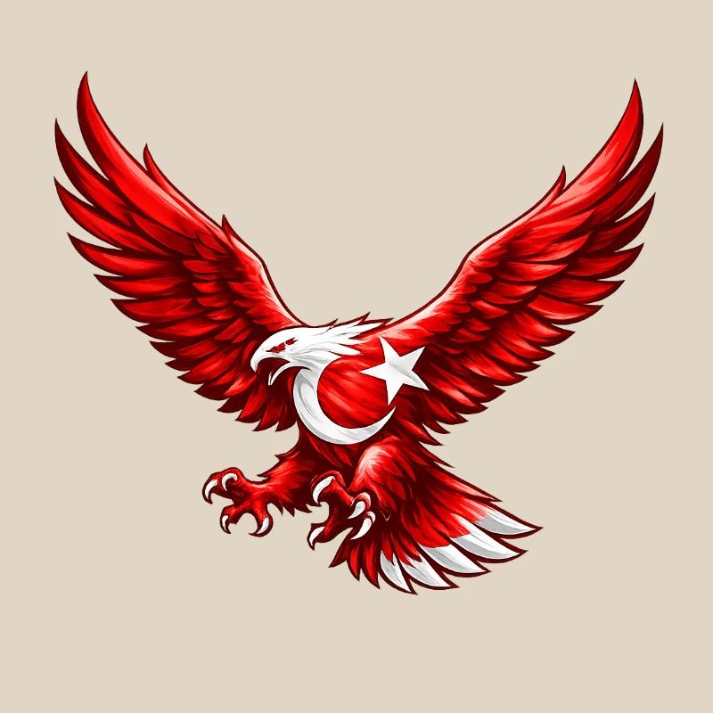 Red eagle with star ring