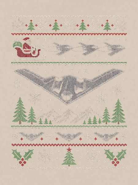 B2 Bomber Weihnachtspullover