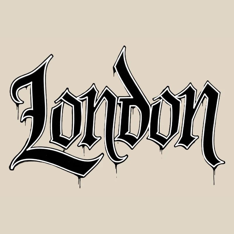 Conception typographique graphique de Londres