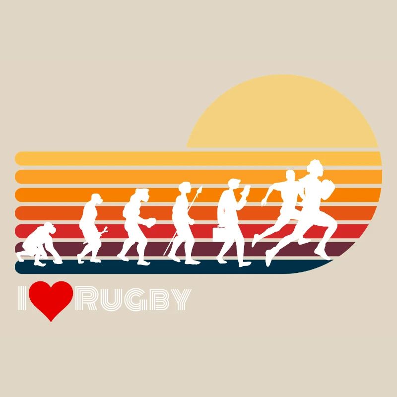 Rugby Rétro Evolution Coucher de soleil