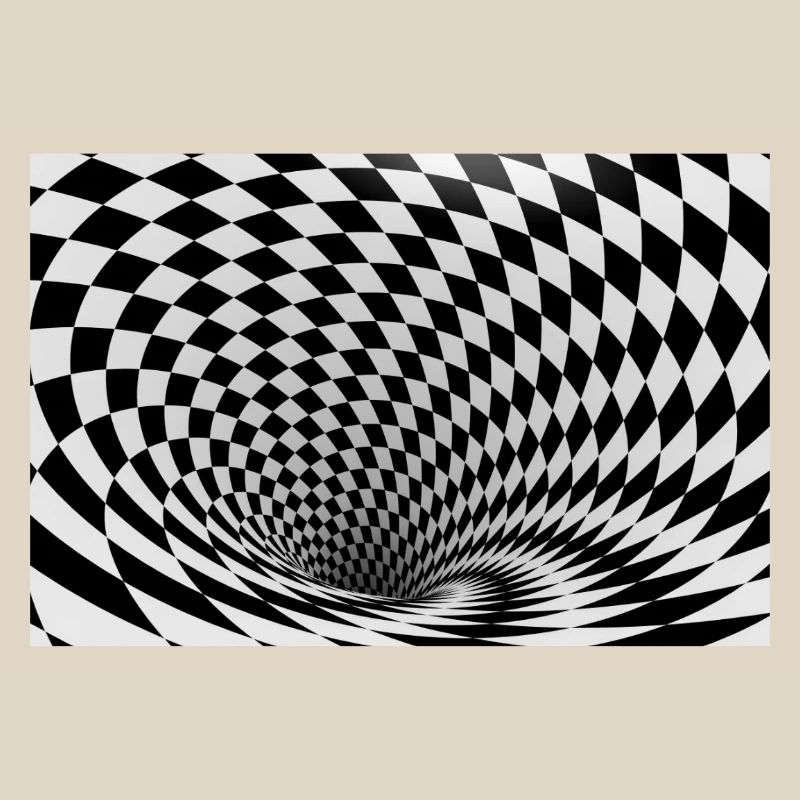 Vortex noir et blanc hypnotique