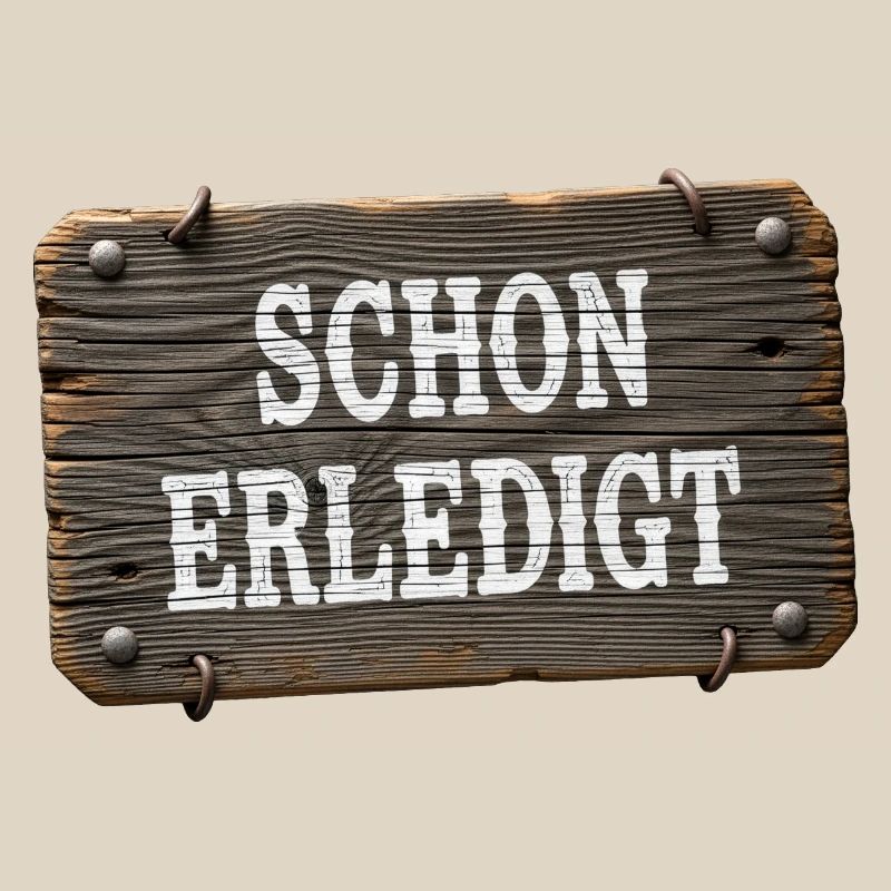 Already done – rustic workshop sign