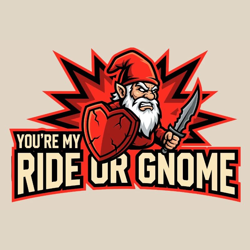 Evil Gnome, Dark Gnome, Goth Gnome, Funny Gnome