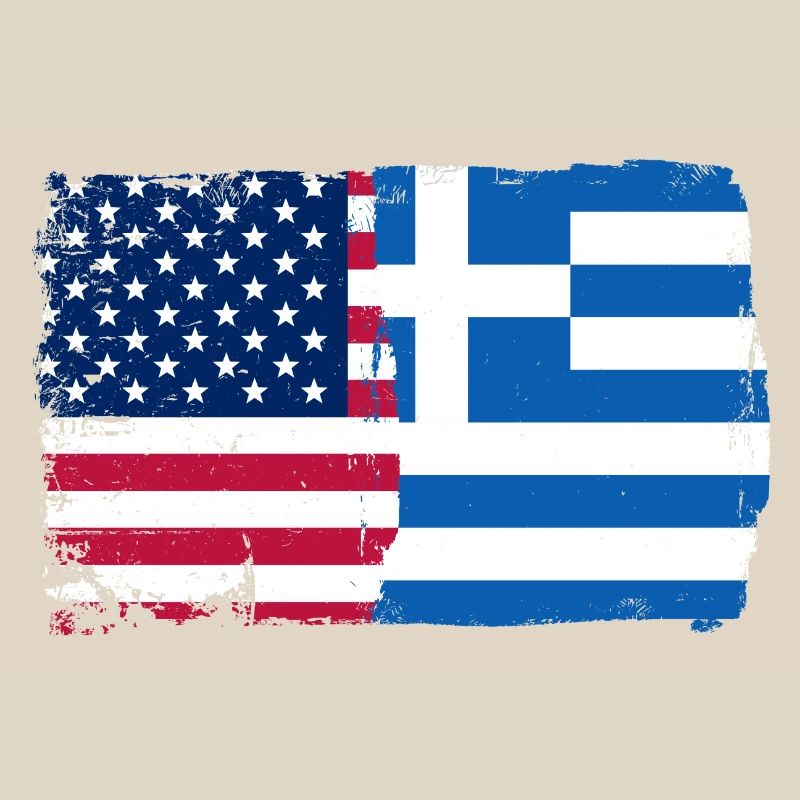 Fusion du drapeau de la Grèce des États-Unis
