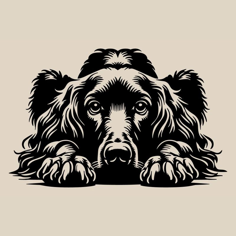 Irish Setter Head with Paws
