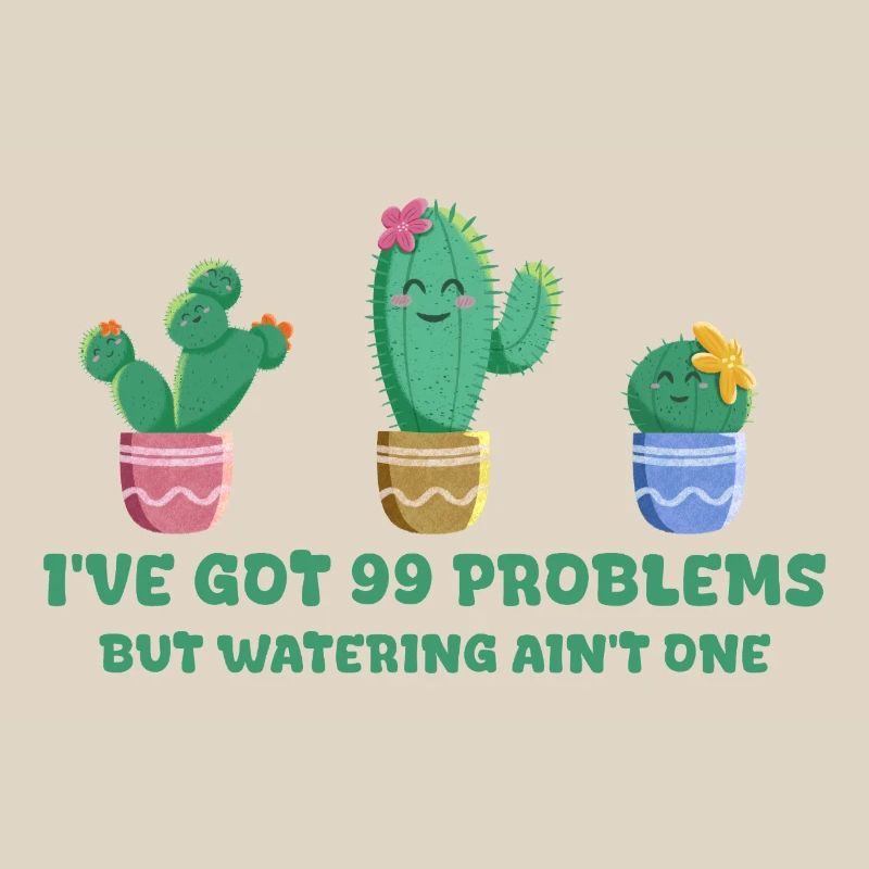 Cute cactus without problems