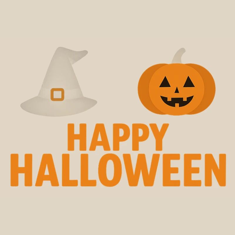 Conception de citrouille et de chapeau de sorcière d’Halloween