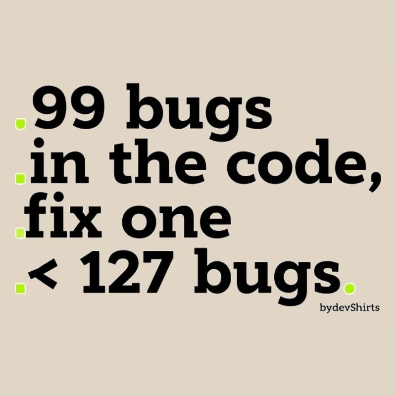 99 bugs dans le code à corriger