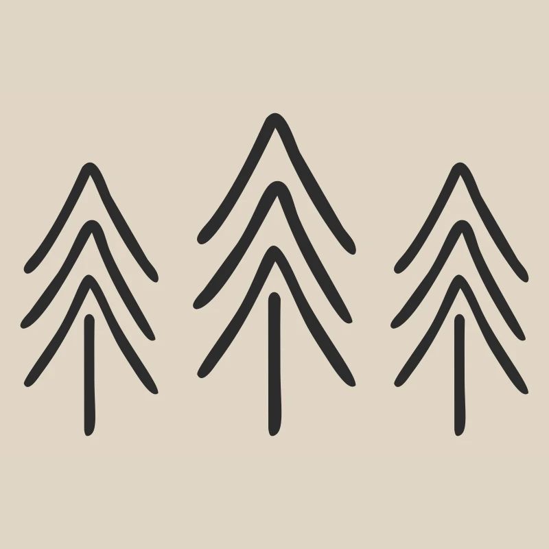 Fir Trees Silhouettes Pattern