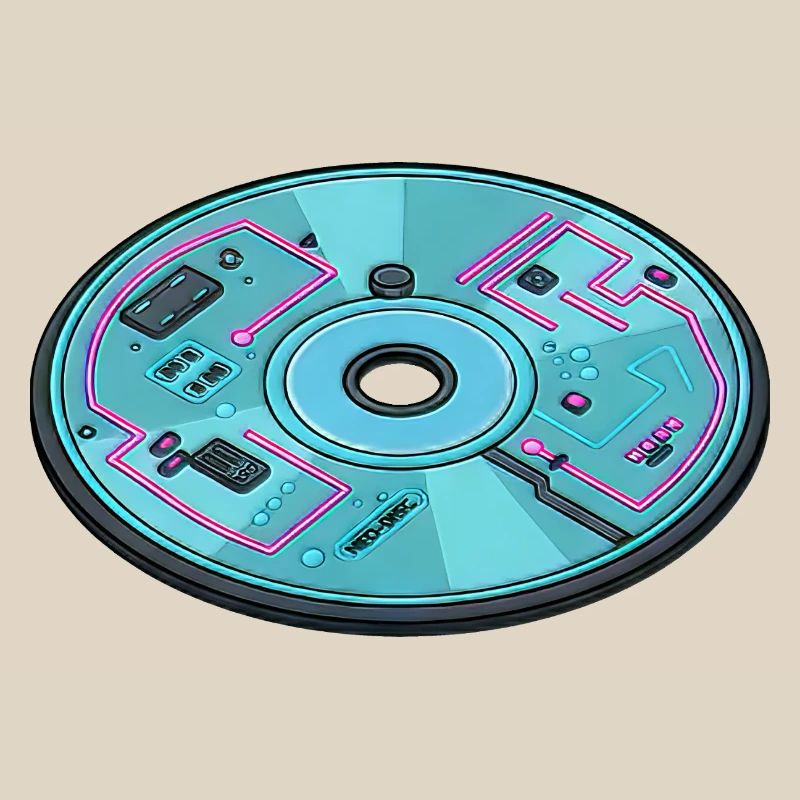 Digital Future Computer 90s Retro Design