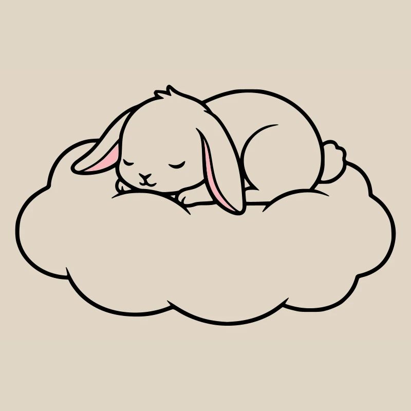 Sleeping Rabbit on Cloud Dream