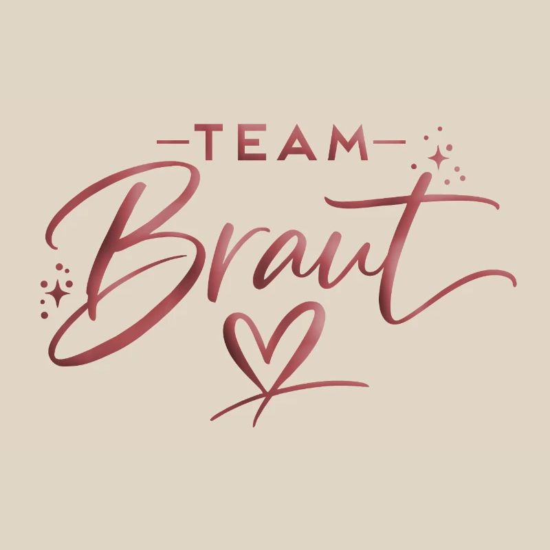 Team Braut Script mit Herzlogo