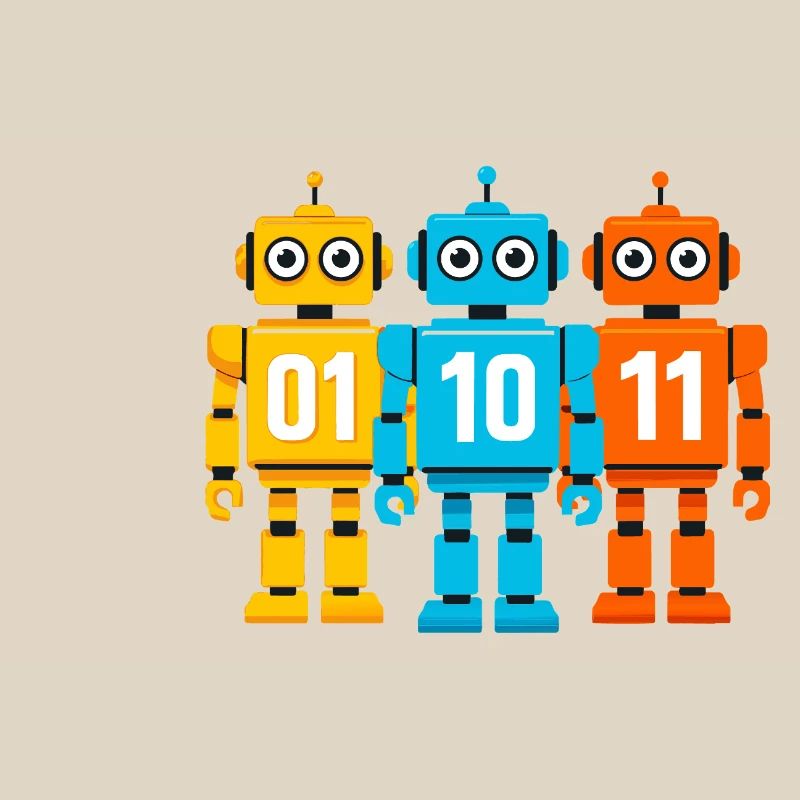 Robot 01 10 11 – Binary Sci-Fi Design