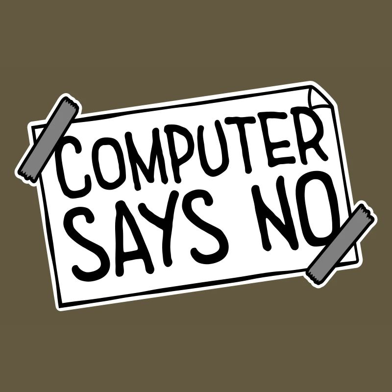 L’ordinateur dit pas de technique drôle de nerd programmeur