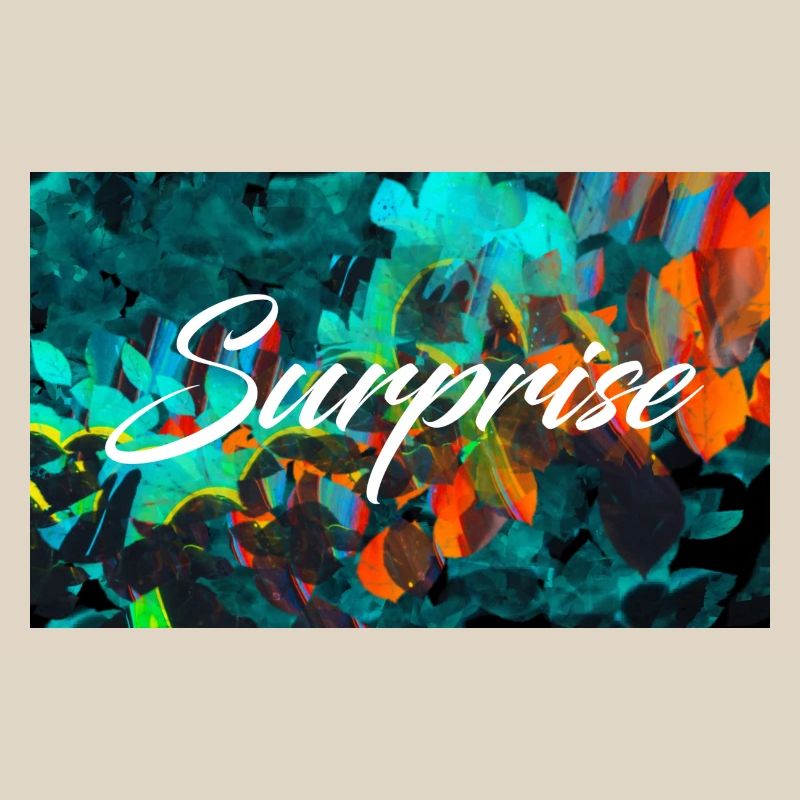 Surprise Colorée Feuillages Script