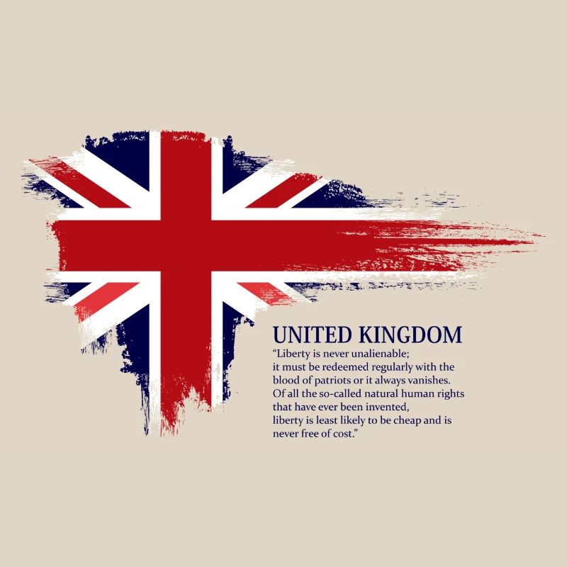 Brushstroke Union Jack Flag