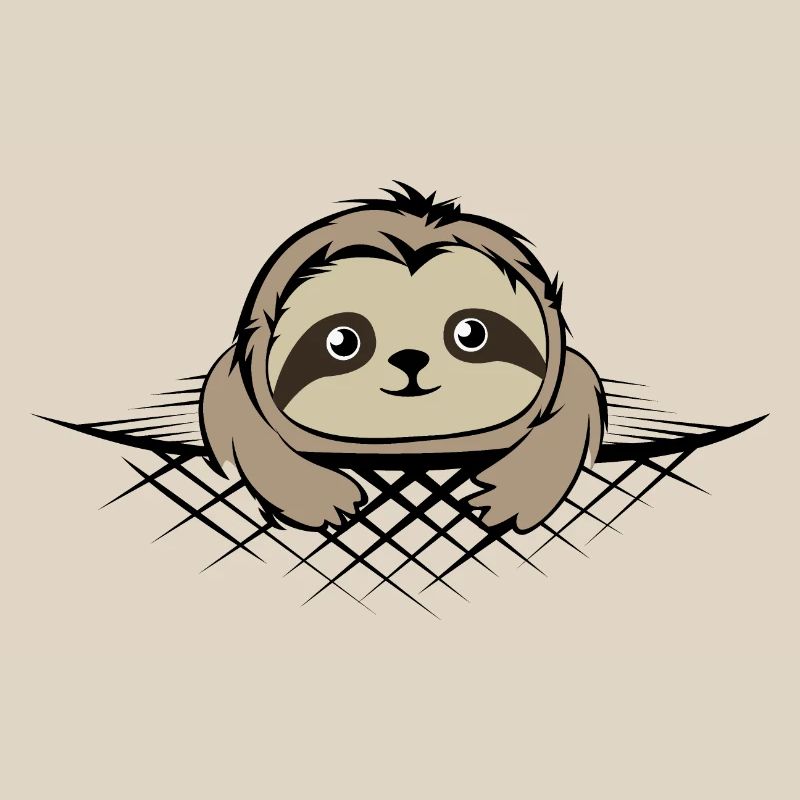 Sloth in pocket comic cartoon funny icon
