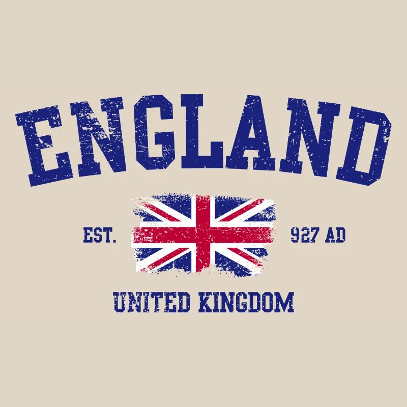 England Union Jack Typography Design