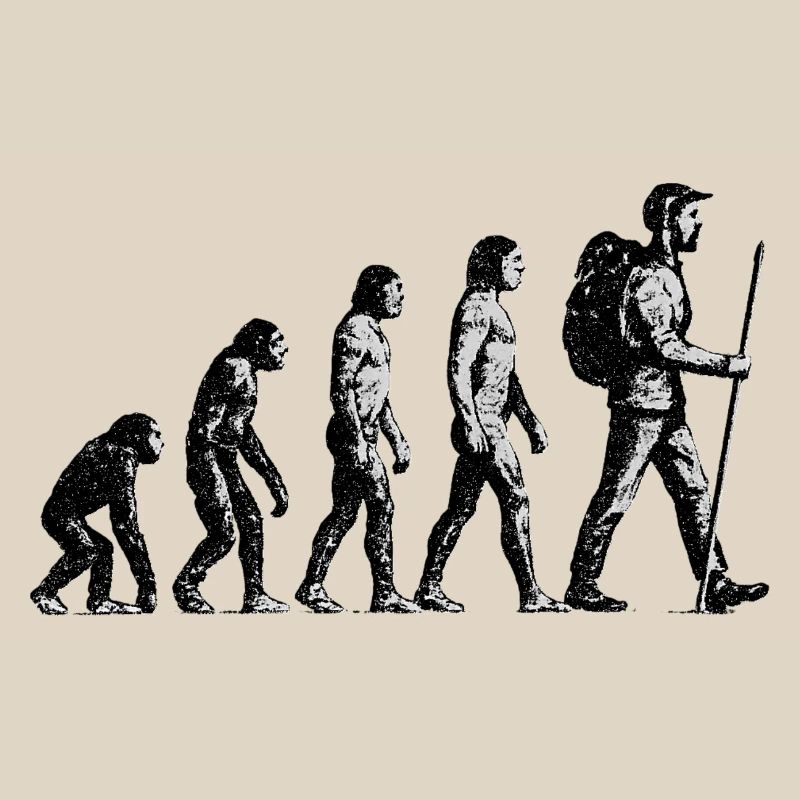 Evolution zum Wandersmann Grunge Design