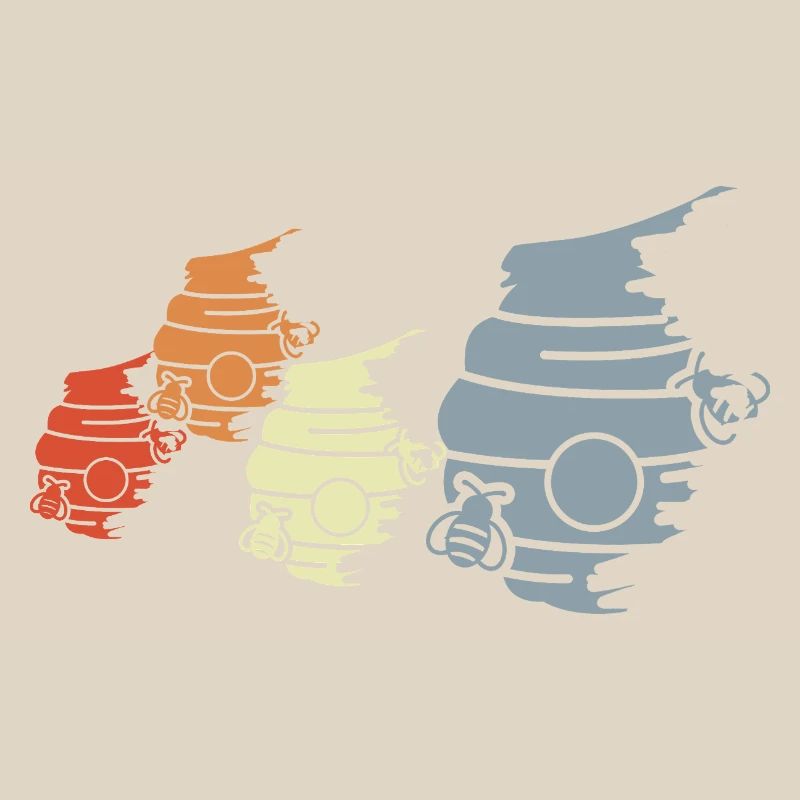 Vintage Beehive Drawing