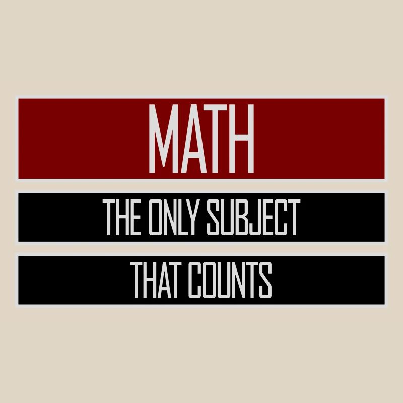 Math The Only Subject That Counts Nerd Mathe Logo