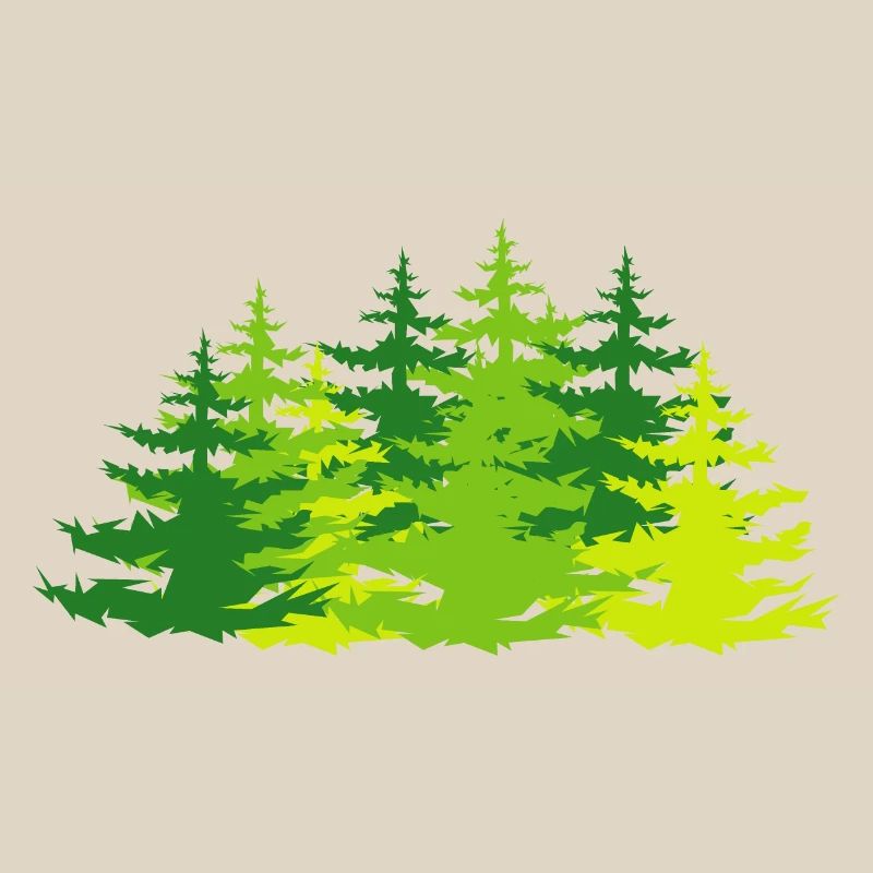 Forest, trees, mixed forests, icon, nature, graphic