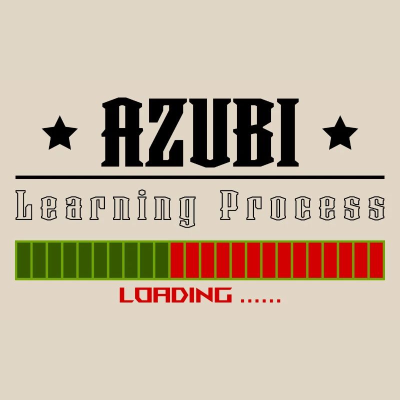 AZUBI learning process loading white tshirt