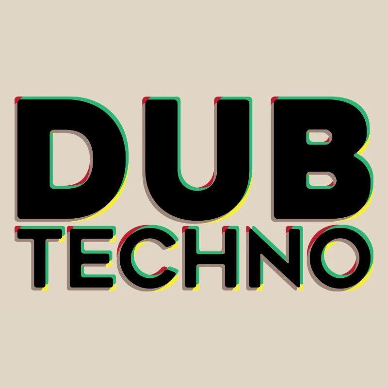 Dub Techno Neon Outline