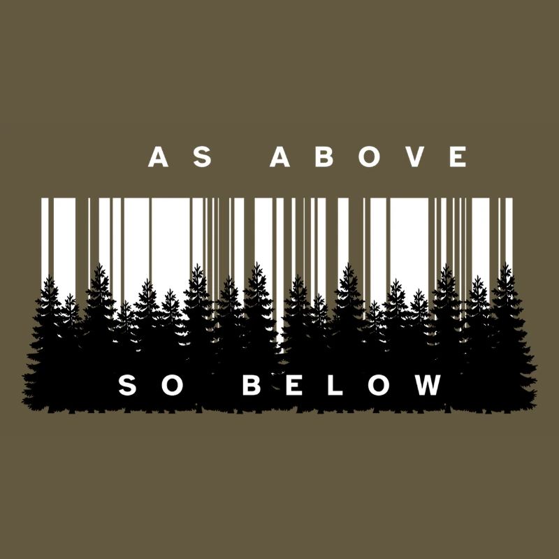As Above So Below Forest Barcode
