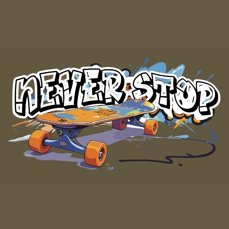 Conception de graffiti de planche à roulettes colorée