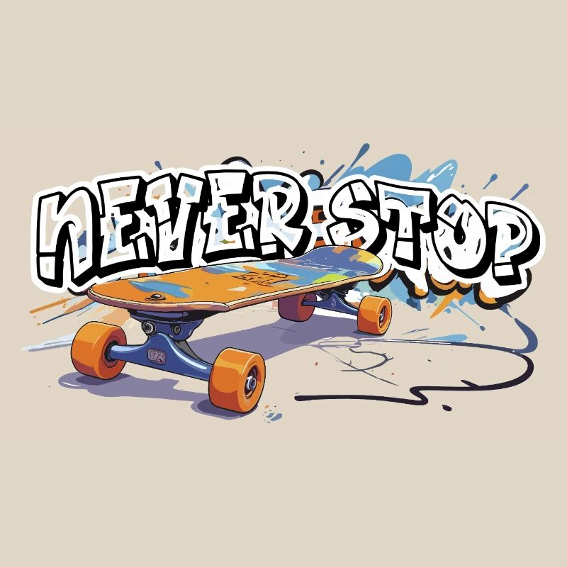 Farbiger Skateboard Graffiti Design