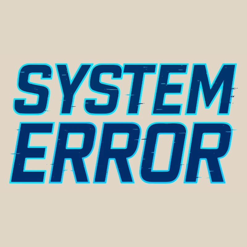 System Error Glitch Design