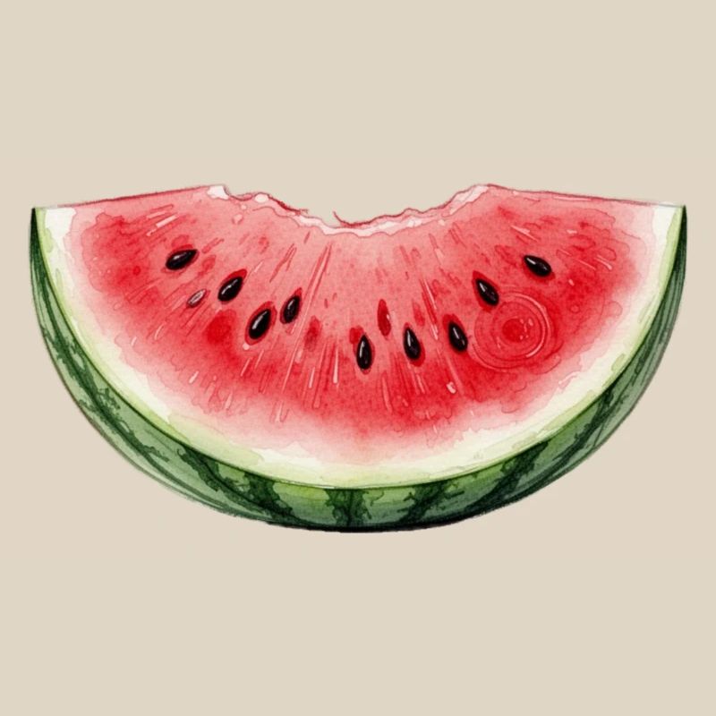 Pastèque Aquarelle