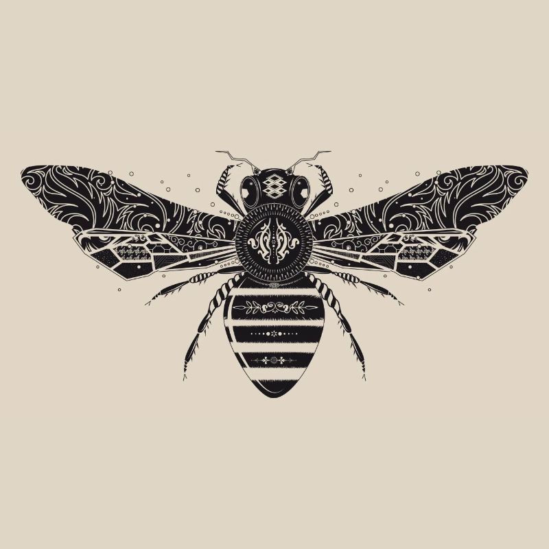 artfully designed bee