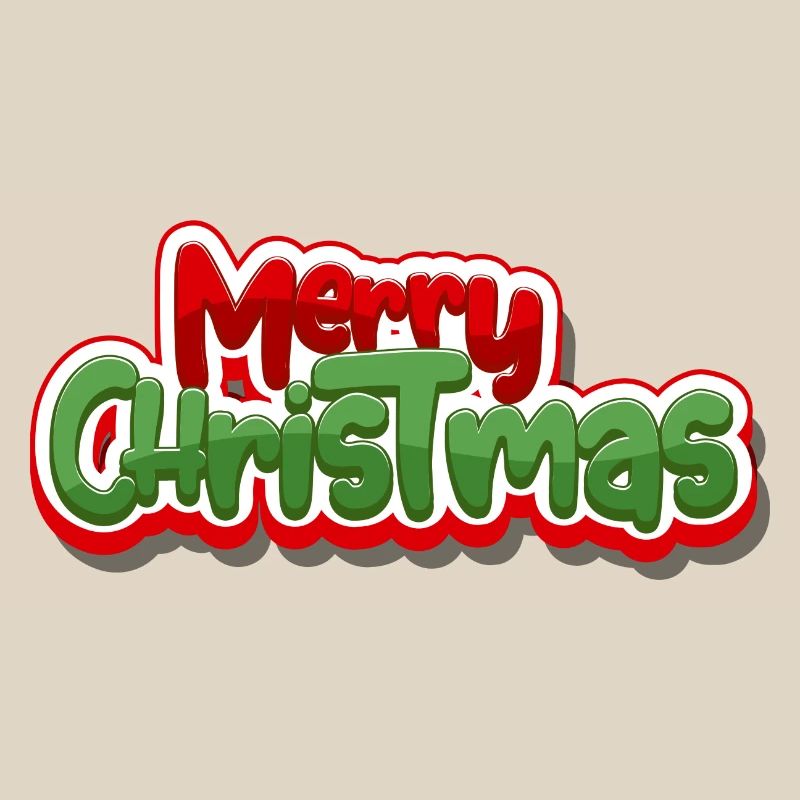 Merry Christmas Bold Script Graphic