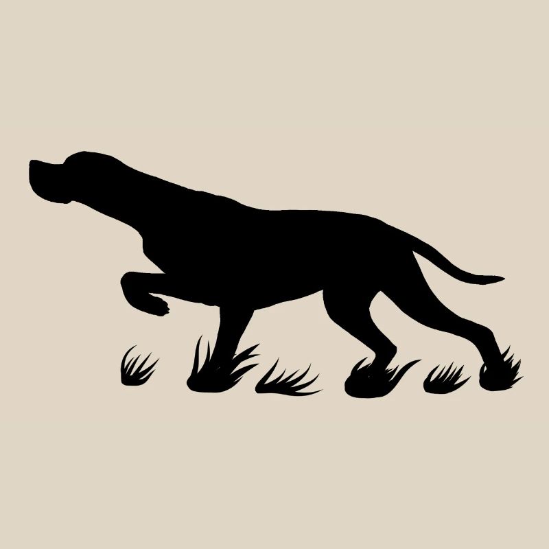 schwarzer Pointer vorstehend