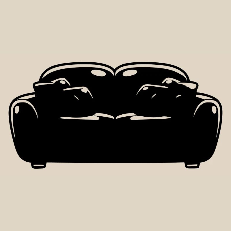 Sofa Couch Silhouette Chill Vector