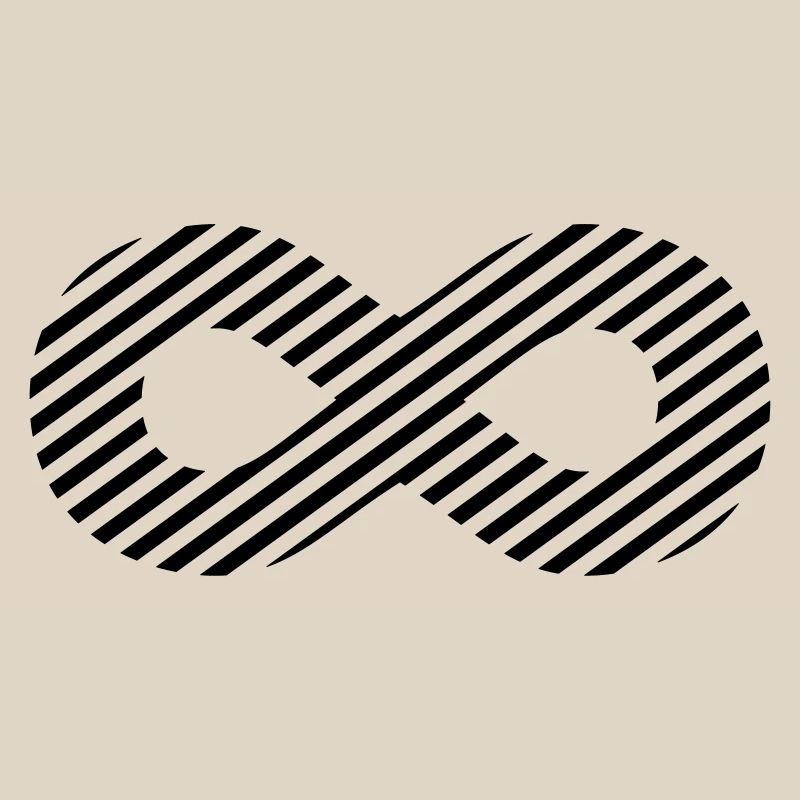 Infinity sign - pattern stripes