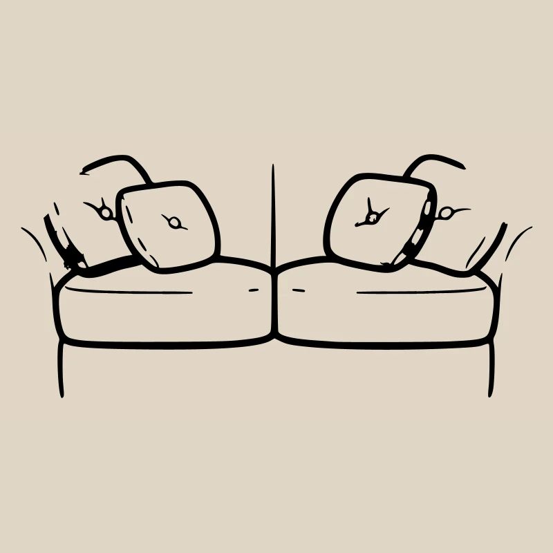 Sofa Couch Silhouette Chill Vector
