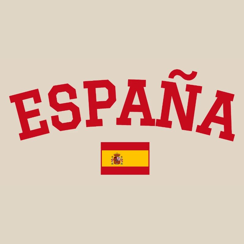 Drapeau espagnol : dessin rouge